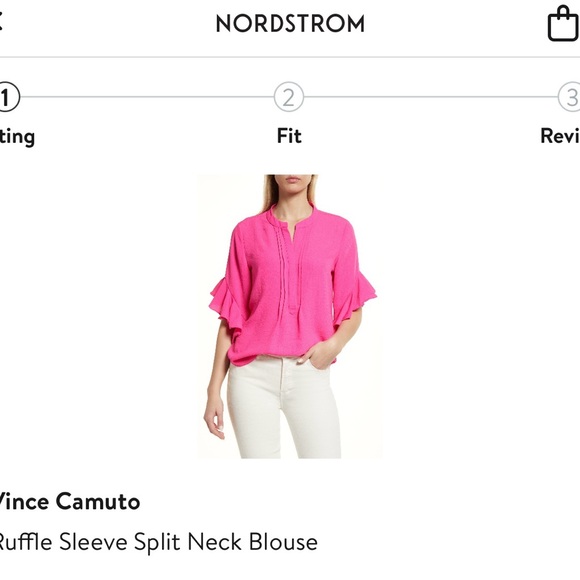 Vince Camuto Ruffle Sleeve Split
Neck Blouse - Picture 1 of 4